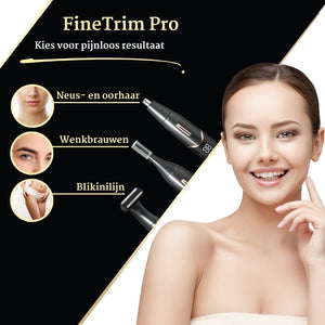 FineTrimPro- 3-in-1 set -Ladyshave - Bikinilijn- Bodyshaver - Wenkbrauwtrimmer
