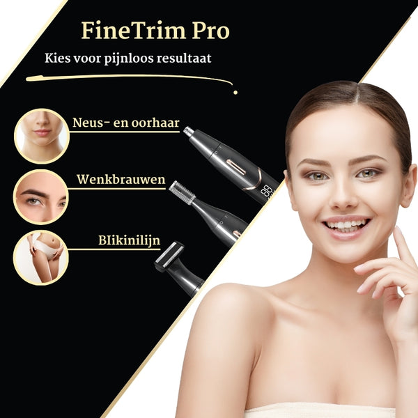 FineTrimPro- 3-in-1 set -Ladyshave - Bikinilijn- Bodyshaver - Wenkbrauwtrimmer