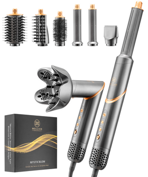 Mellian MysticBlow Airstyler - Föhnborstel 8 in 1 - Multistyler Föhn met Diffuser - Stijlborstel - Krulborstel