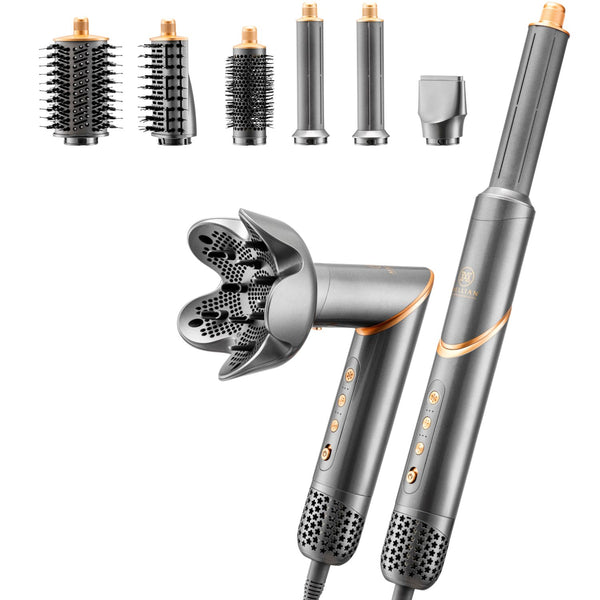 Mellian MysticBlow Airstyler - Föhnborstel 8 in 1 - Multistyler Föhn met Diffuser - Stijlborstel - Krulborstel