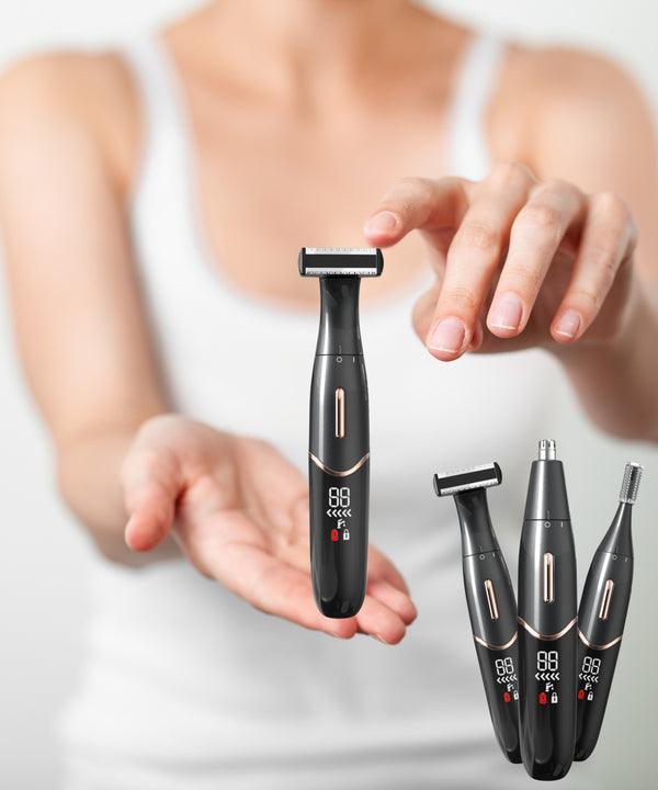 FineTrimPro- 3-in-1 set -Ladyshave - Bikinilijn- Bodyshaver - Wenkbrauwtrimmer