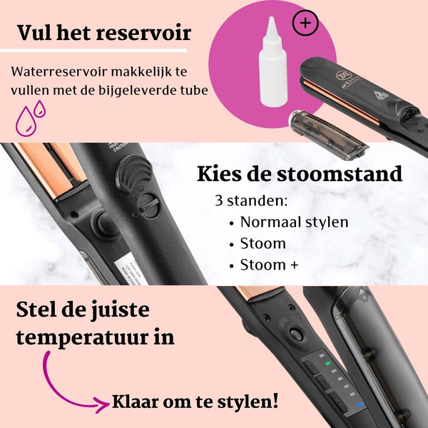 SteamyPro Stijltang - Stoom Stijltang