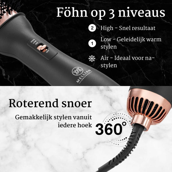 VolumAir Föhnborstel - 4-in-1 Stijborstel