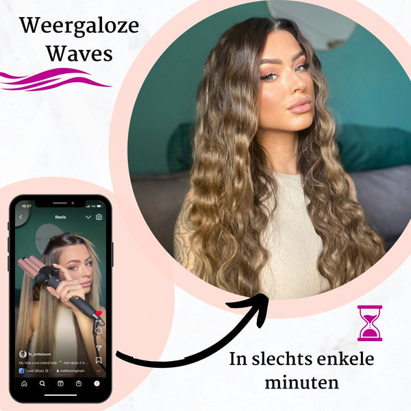 GLAMR Wafeltang & Krultang met 3 opzetstukken